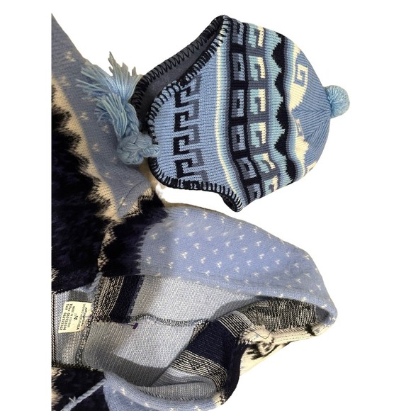 artesanias tuntaquimba Wool Jacket Llama Theme Mens Medium With Matching Beanie - Picture 3 of 3